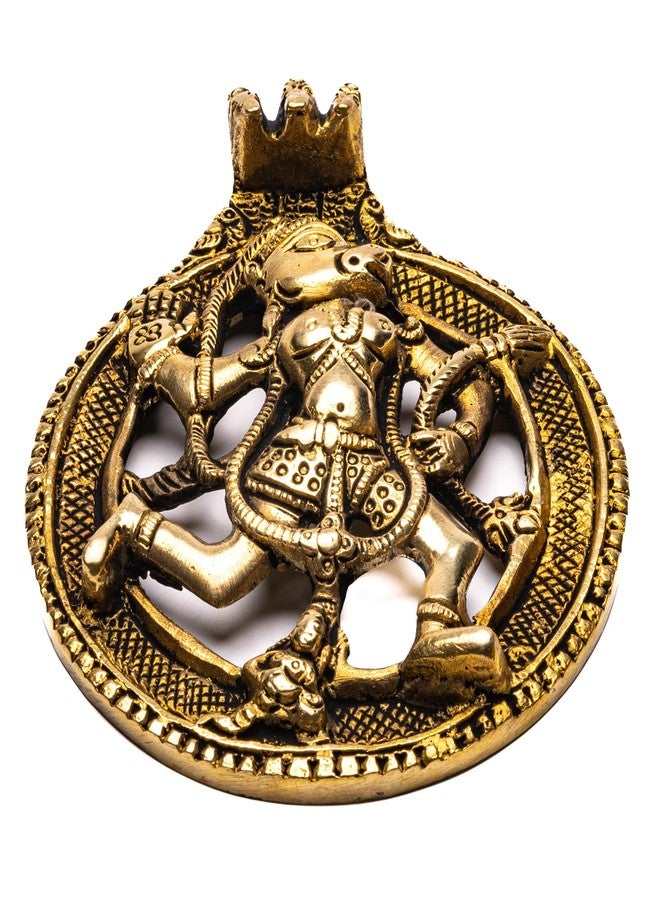 Plus Value Sankat Mochan Bahubali Hanuman Murti Statue Wall Hanging for Vastu Yantra Home, Office South | South-West Main Door Protection (12cm x 10cm) - Image 3